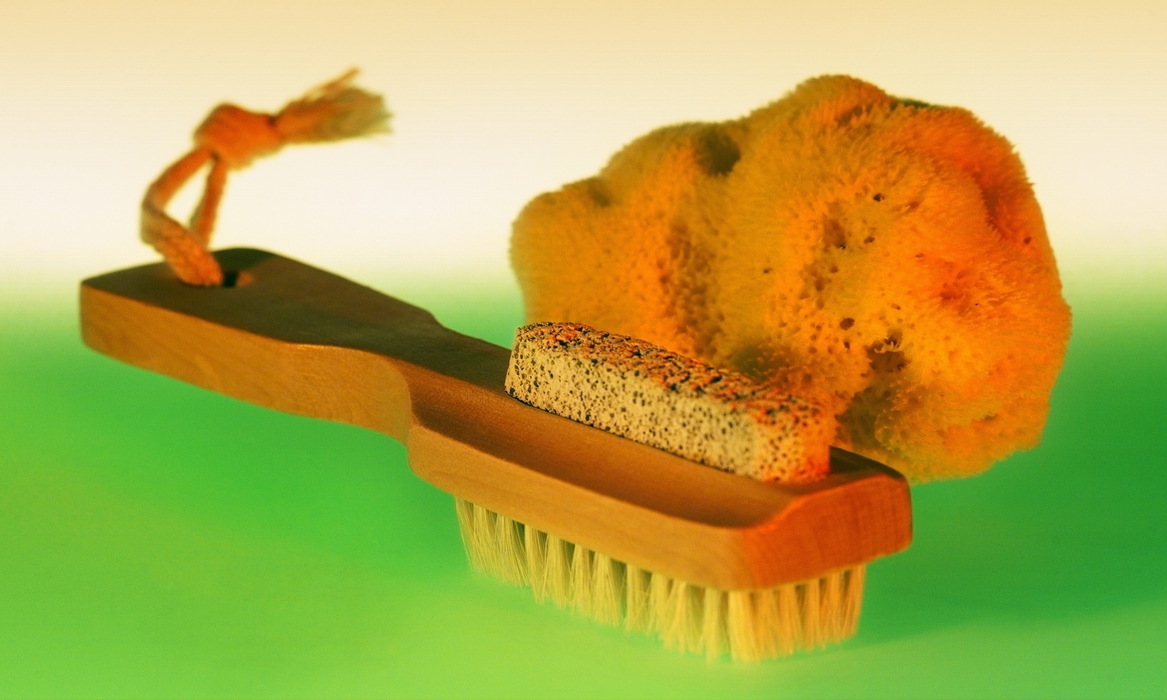 Bath Scrub Brush with Sponge