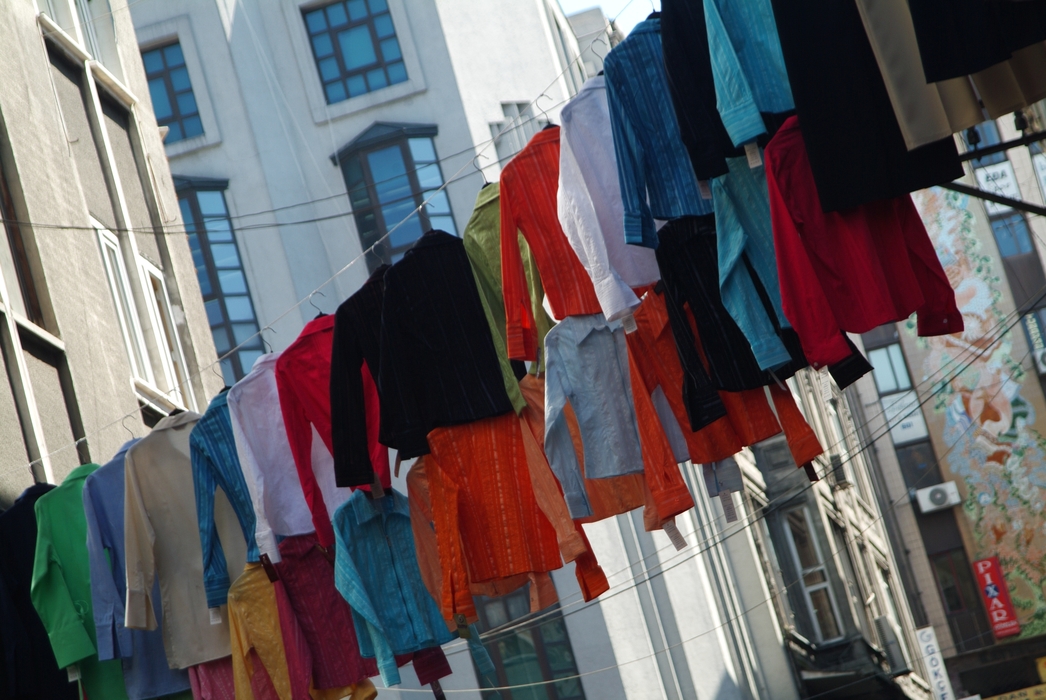 Laundry Hanging on The Clothes Line