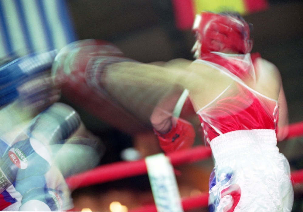 Boxer Throws a Punch