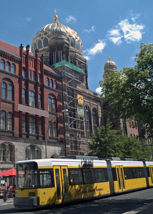 Berlin New Jewish Synagogue with Tram