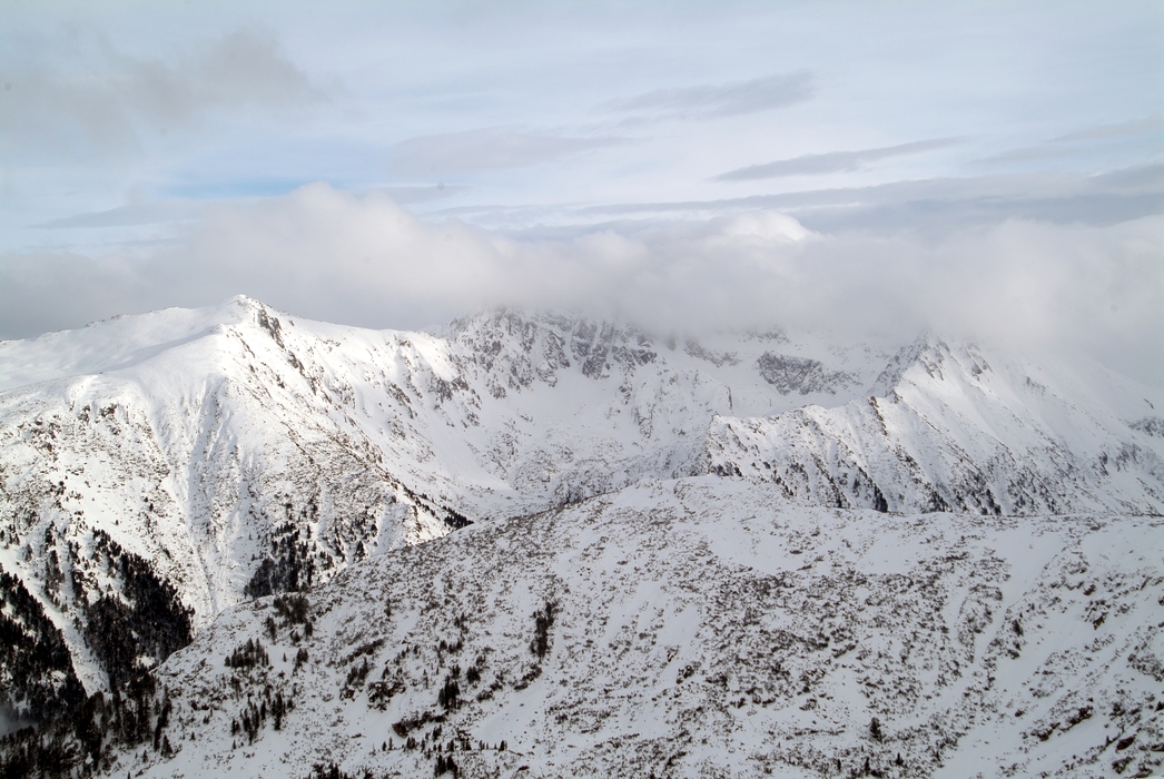 Mountains Covered in Winter Snow