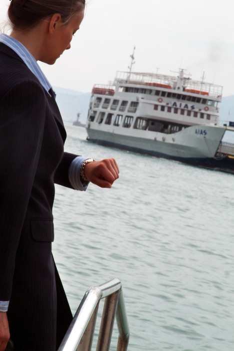 Woman Waiting For The Ferry to Arrive