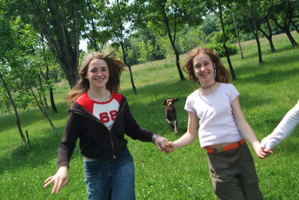 Girls Playing in the Park