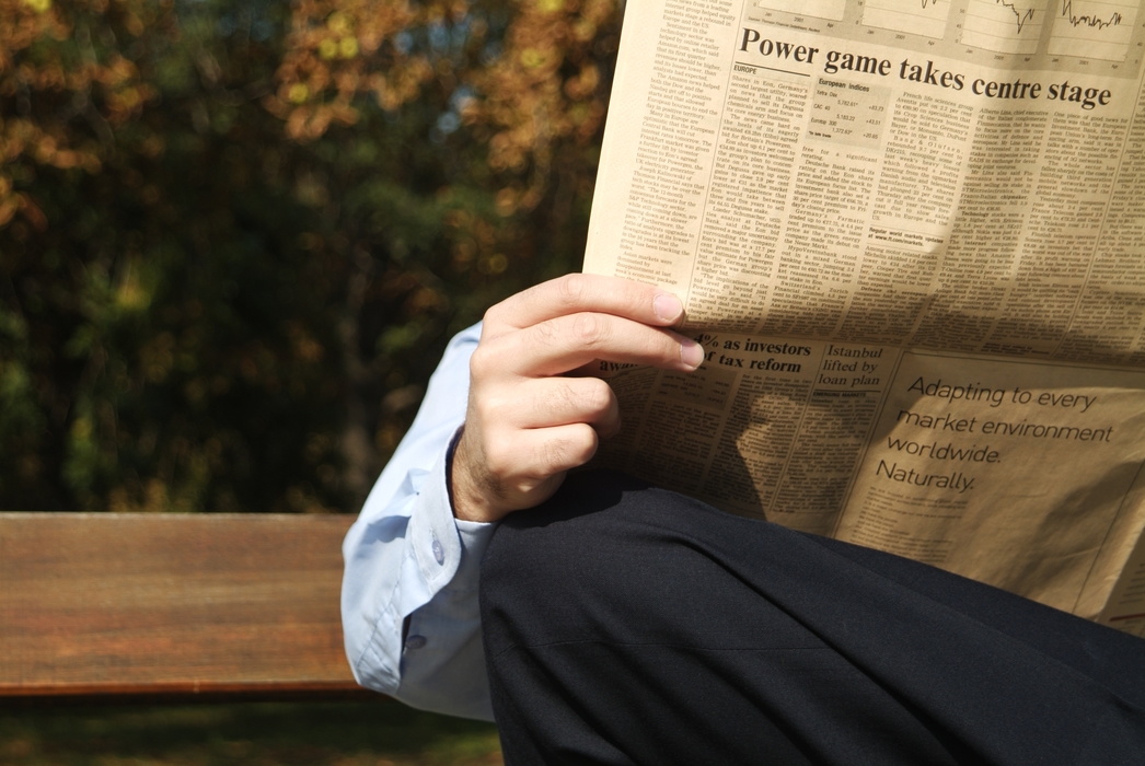 Businessman Reading the Newspaper