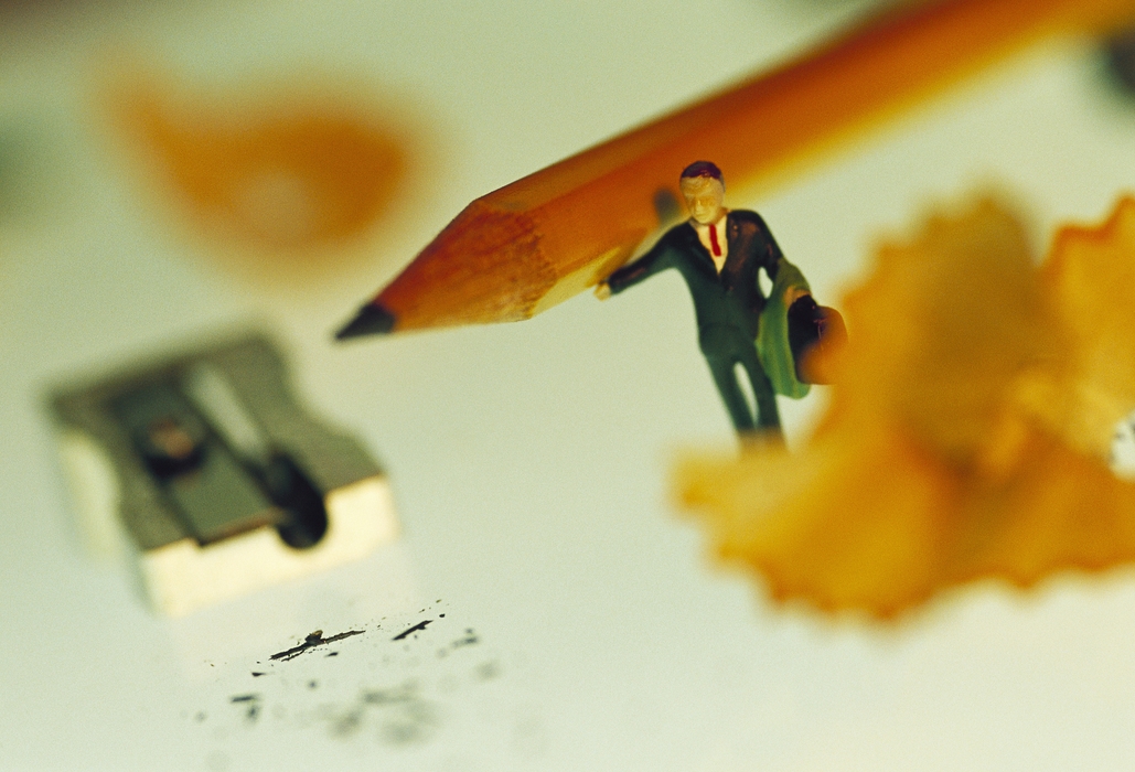 Toy People - Businessman Sharpening His Pencil