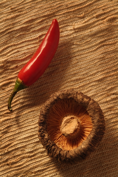 Shiitake Mushroom and Chili Pepper