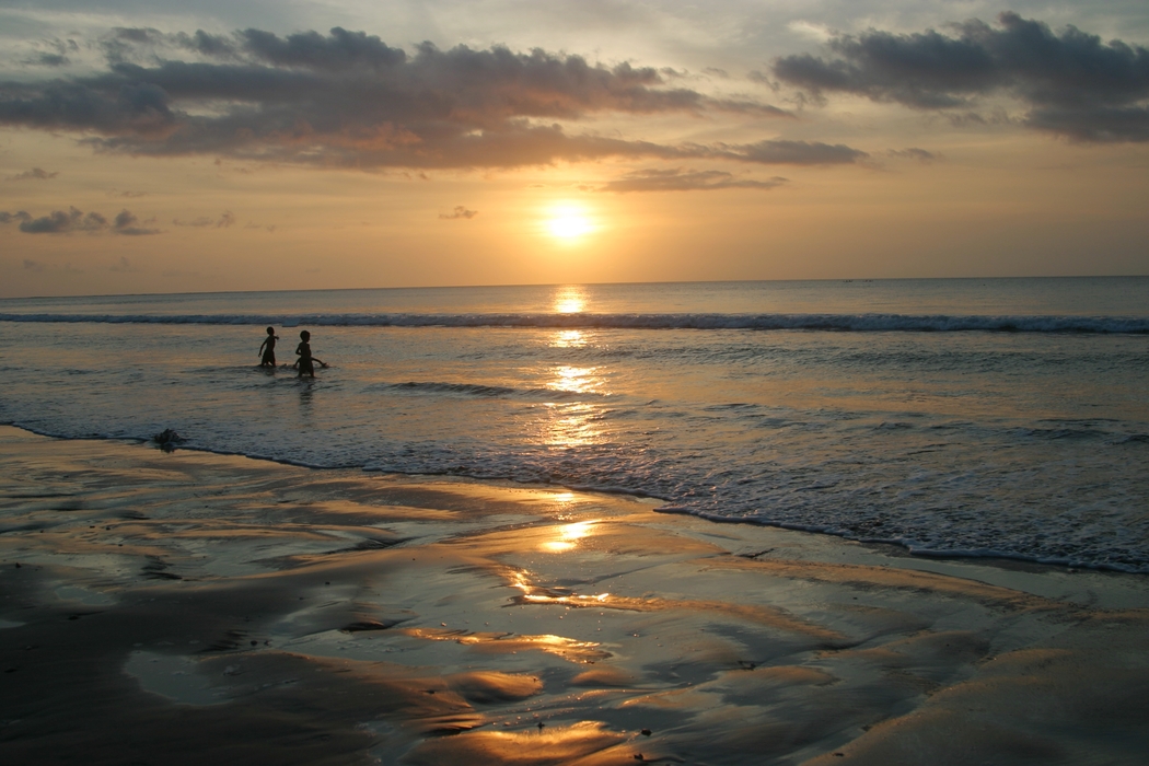 Beach Scene at Sunset