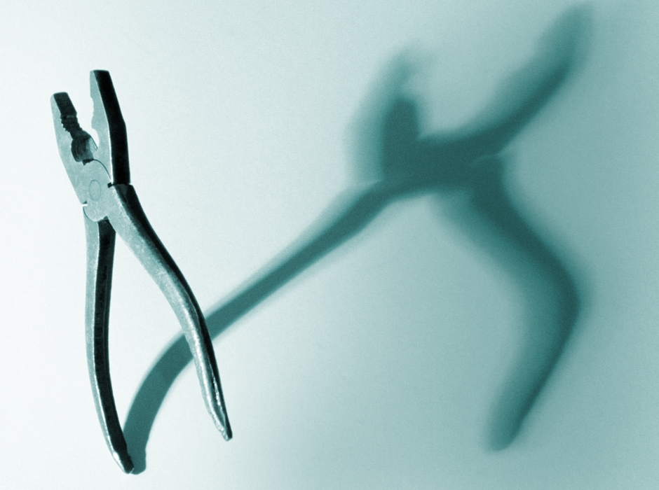 Pliers with Dramatic Shadow