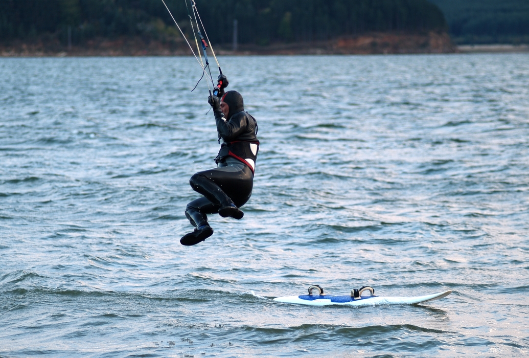 Kitesurfer In the Air