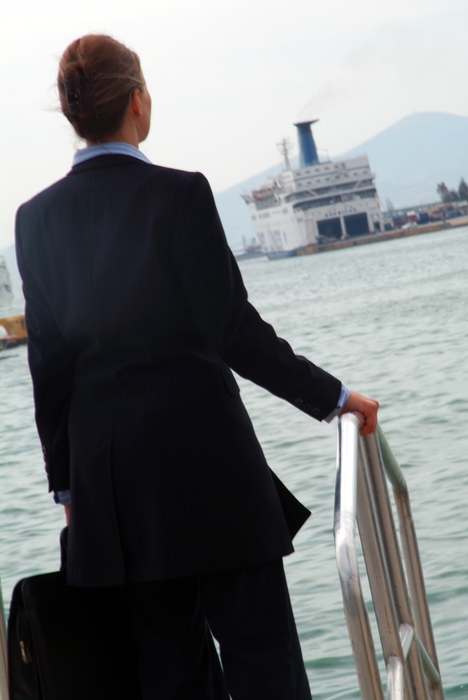 Woman Waiting For The Ferry to Arrive