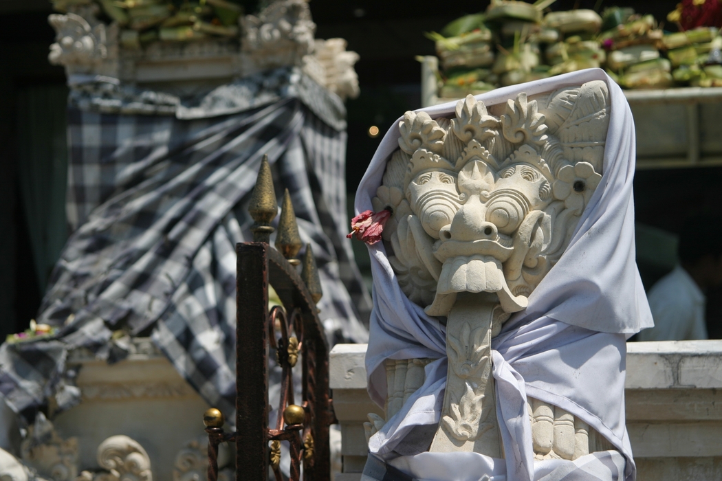 Statues Covered with Sheets