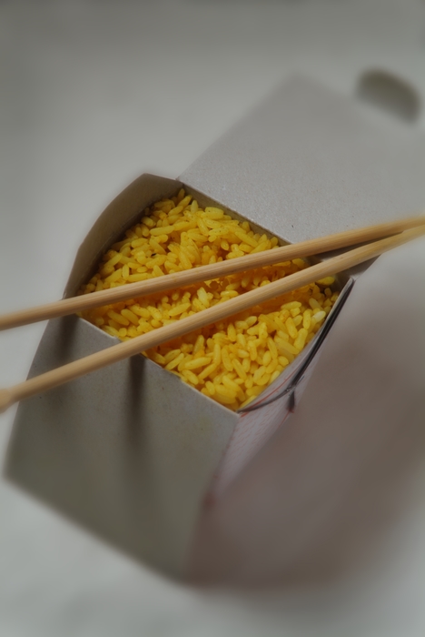 Chinese Rice with Chopsticks