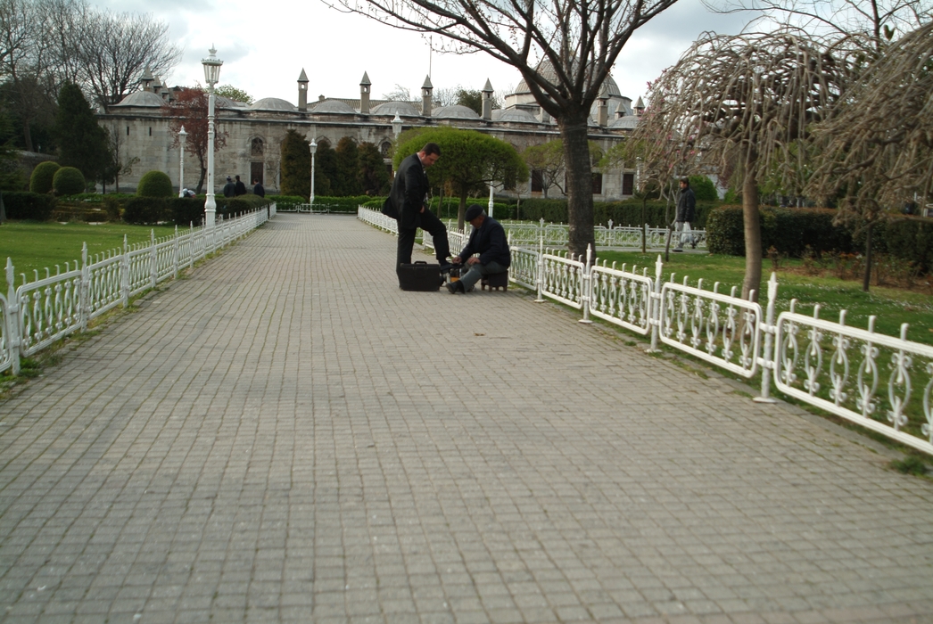 Getting Shoes Shinned in Istanbul