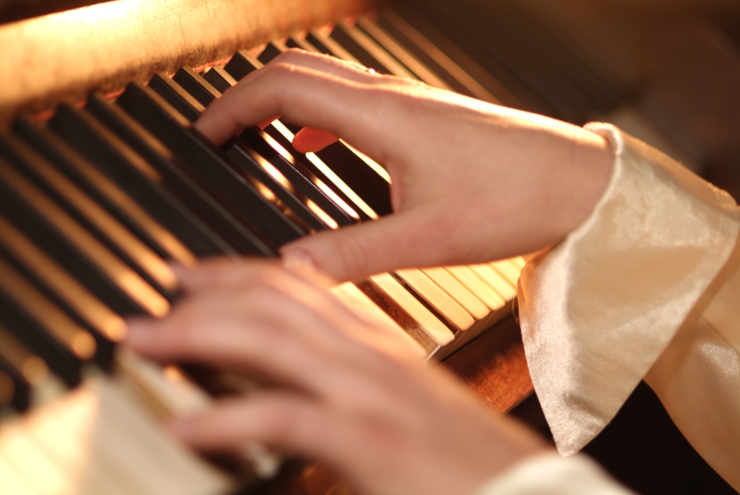 Orchestral Pianist Close-Up Hands Playing