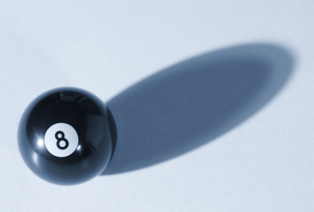8 Ball with Dramatic Shadow