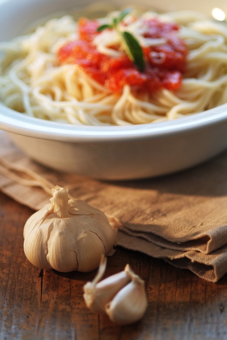 Fresh Pasta Entrée with Garlic