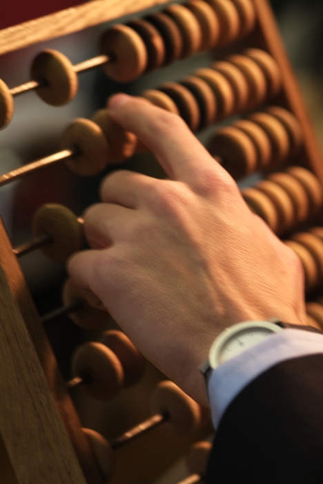 Hand Working with Abacus