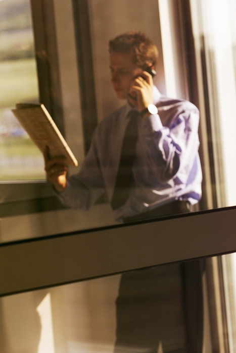 Businessman Talking to His Broker