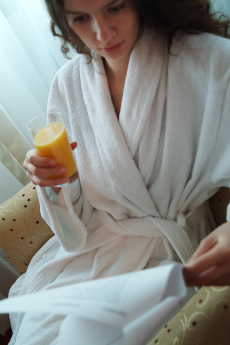 Businesswoman Reviewing Documents