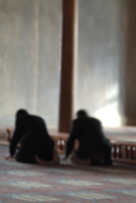 People Praying in The Istanbul Mosque