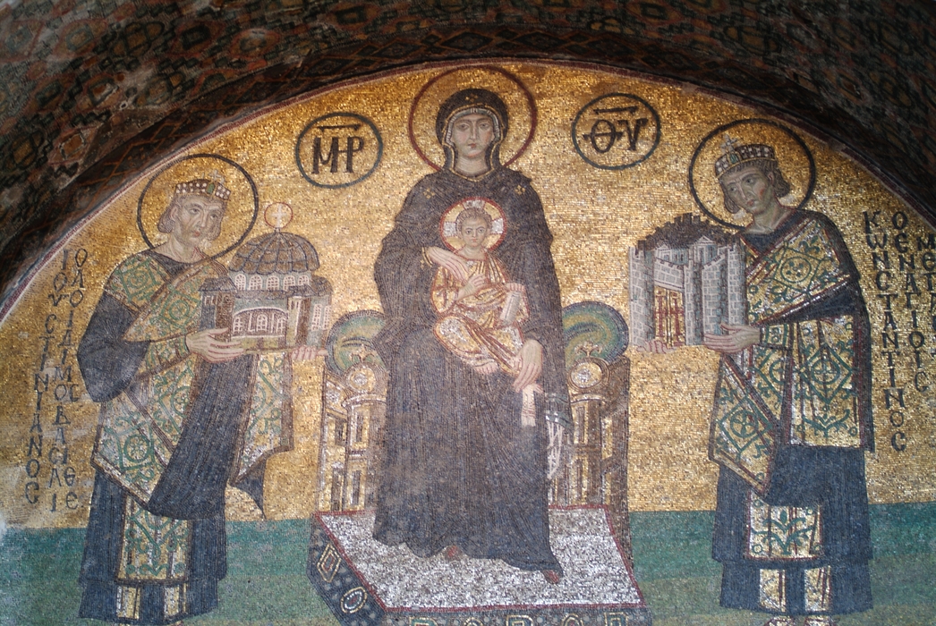 Religious Mosaic Art, Mary with Baby Jesus