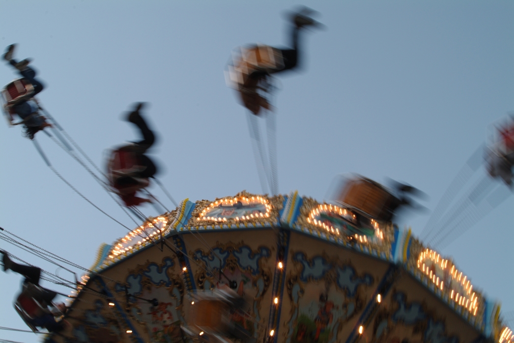 Swing Ride at the Amusement Park