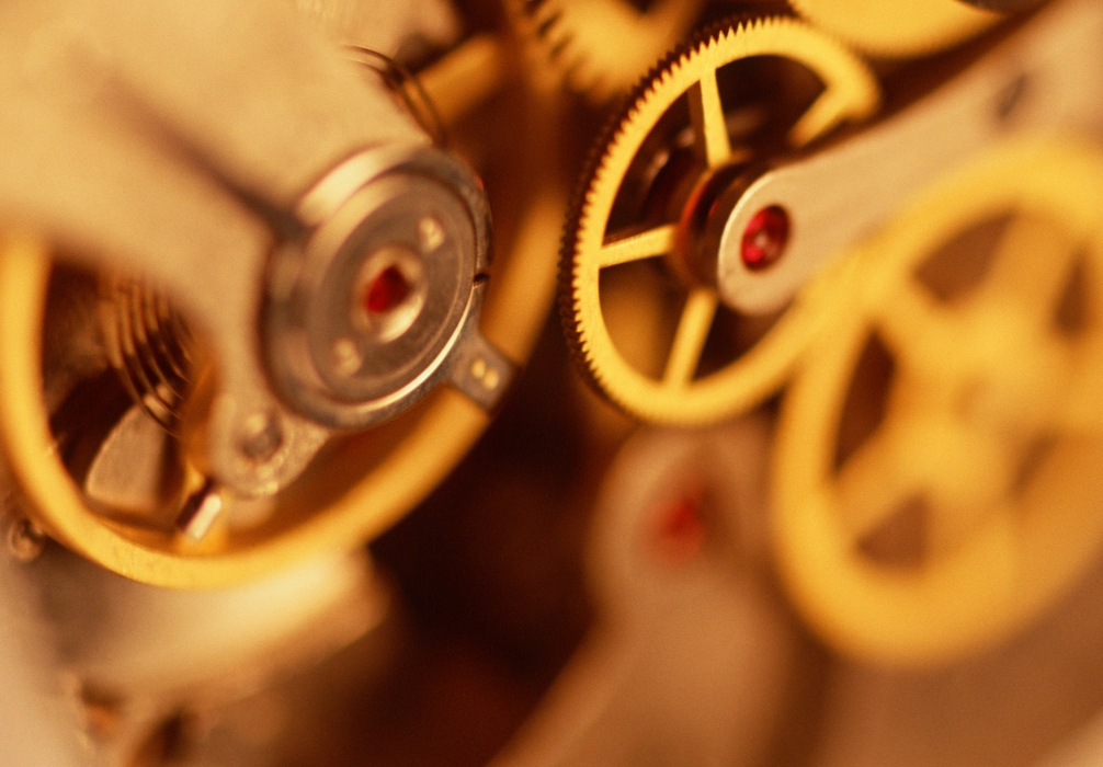 Close-Up Watch Gears