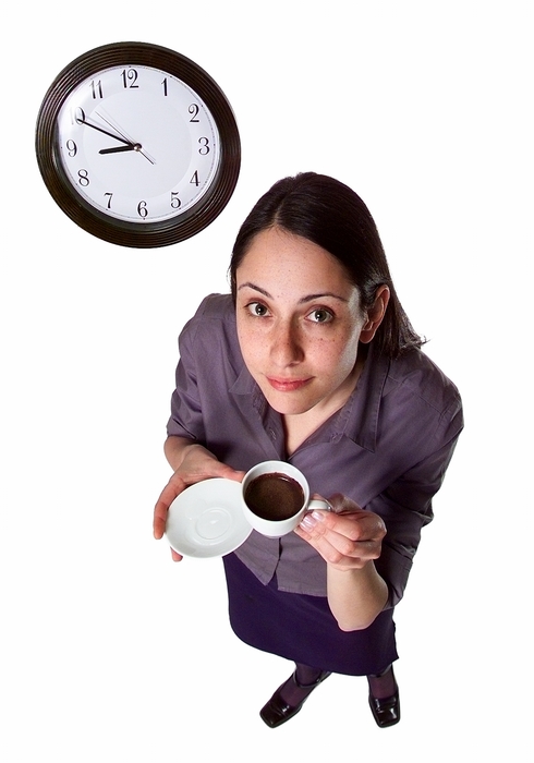 Woman Having Her Coffee Break