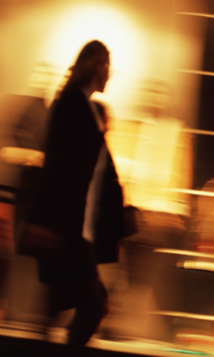 Businesswoman Walking on The Street