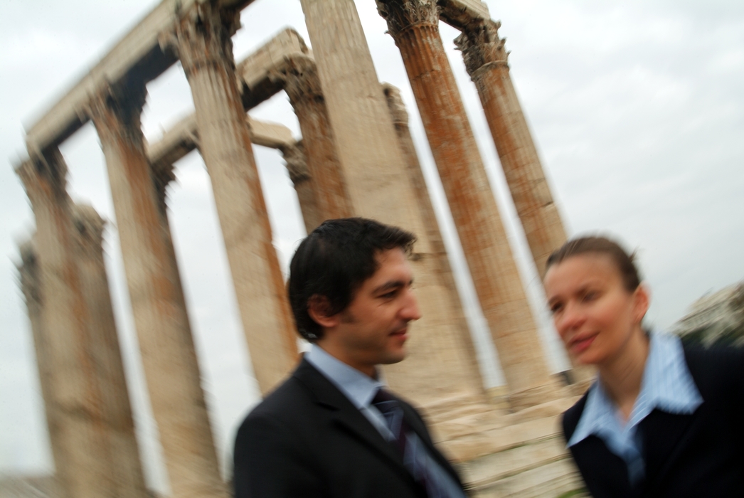 Business People Working in Greece