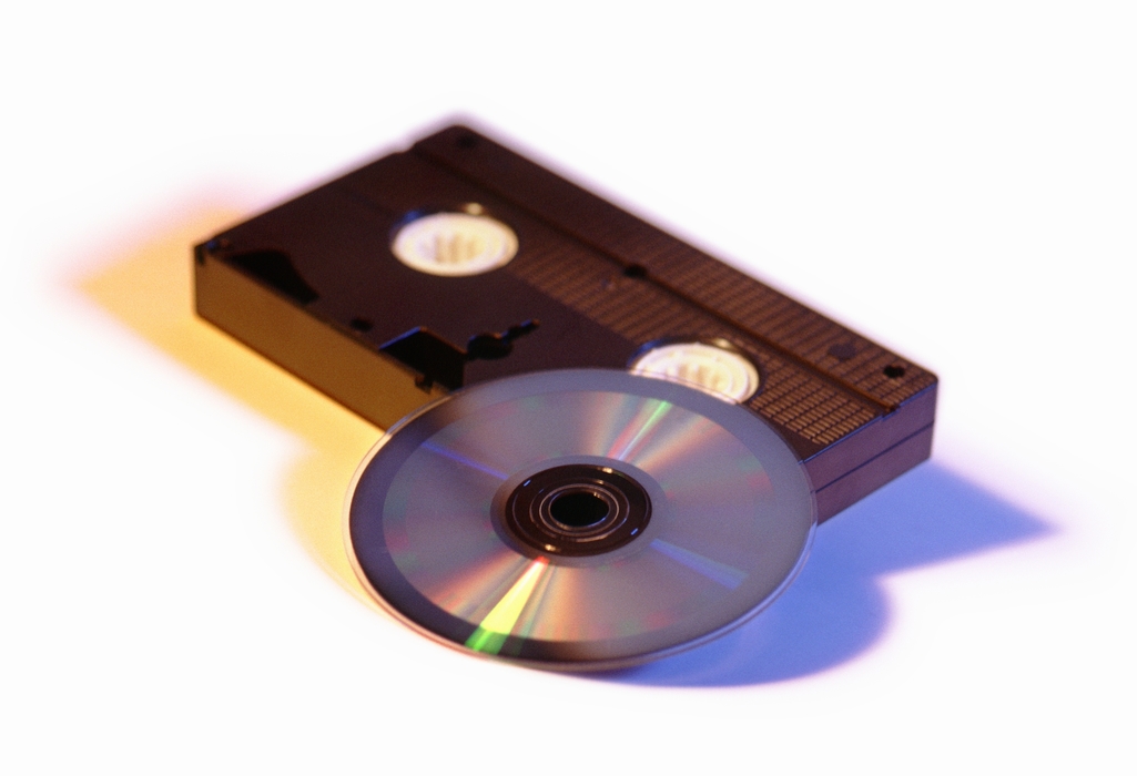 Obsolete Video Cassette Tape & DVD Disk