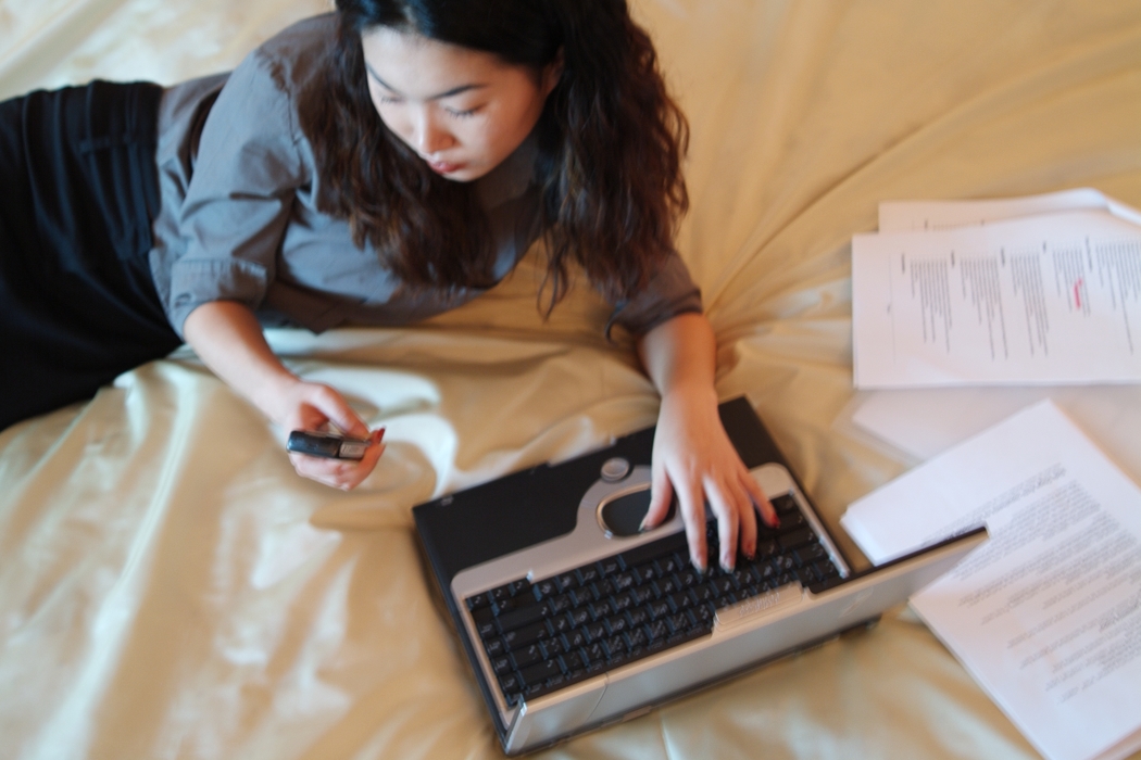 Businesswoman Working on Computer