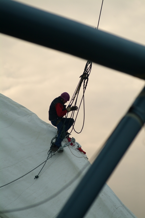 Construction Worker on a Crane