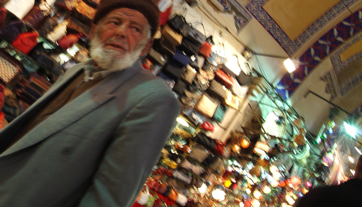 Man Walking in a Mall