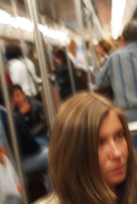 Female Passenger on The Subway