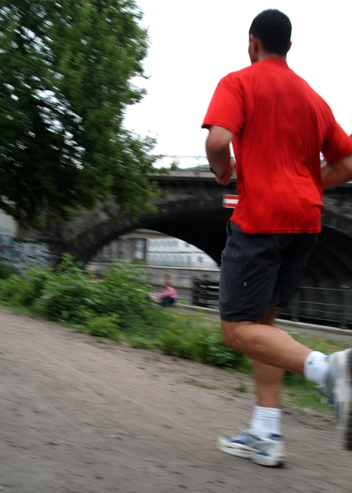 Morning Jog Along Canal Waterway