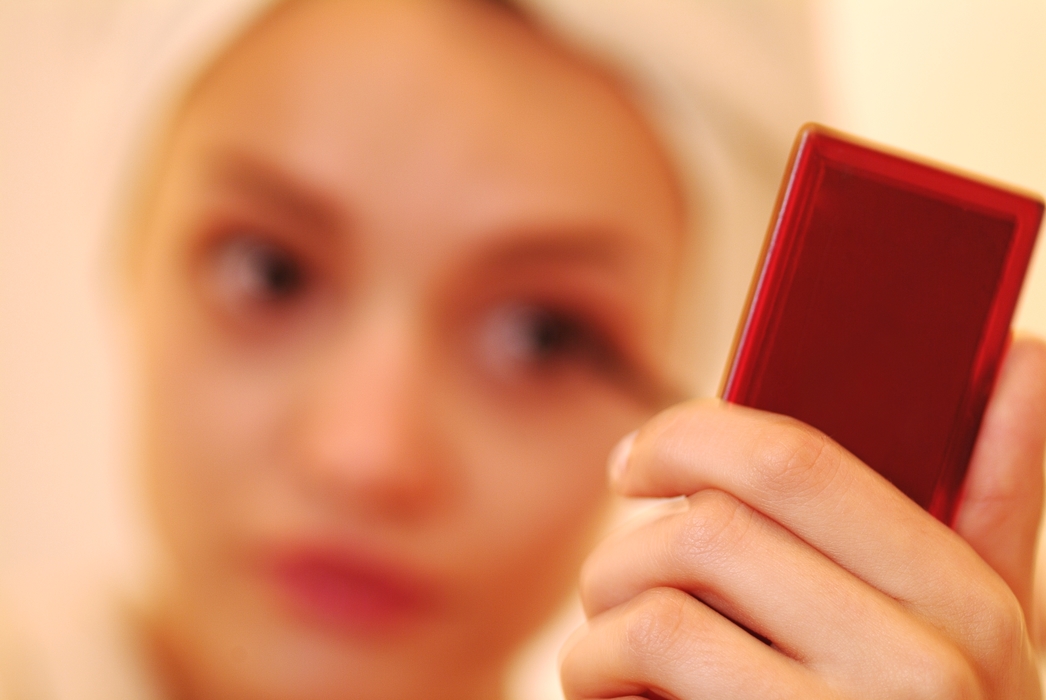 Woman Applying Her Make Up