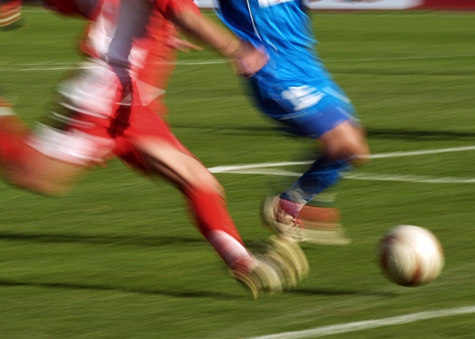 European Football: Soccer Players Fight for the Ball