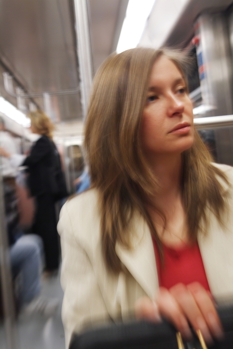 Female Passenger on The Subway