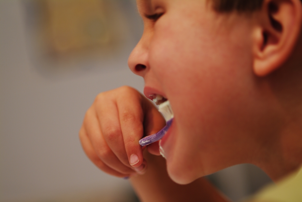 Boy Brushing His Teeth