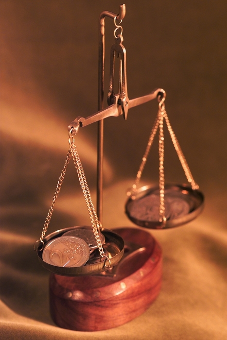 Balance Scale with Coins