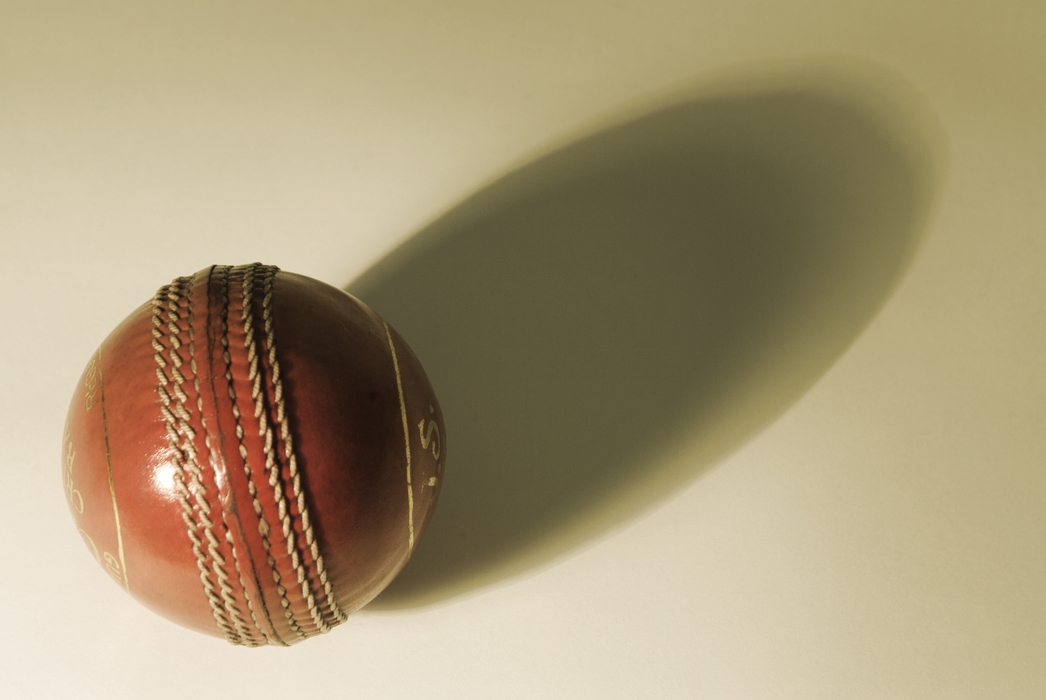 Cricket Ball with Dramatic Shadow