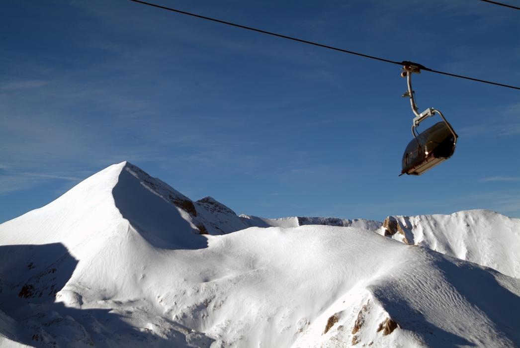 Gondola Ascends Mountain