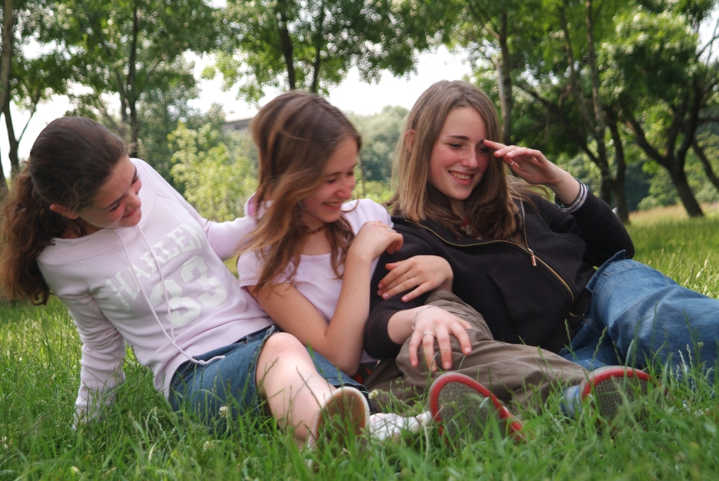 Girls Playing in the Park