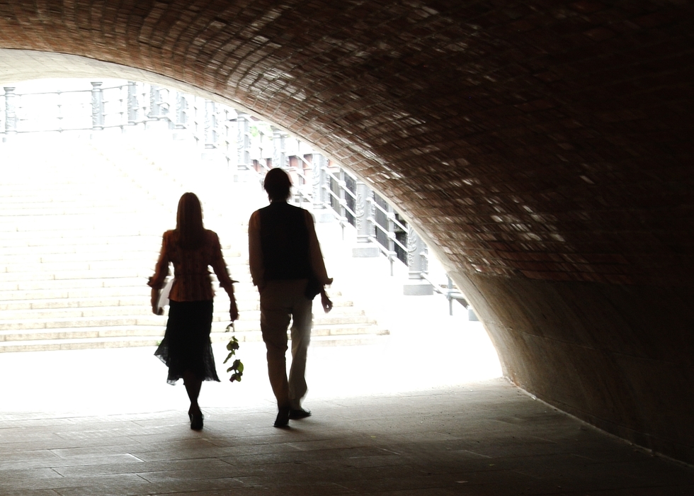 Walking Through a Tunnel