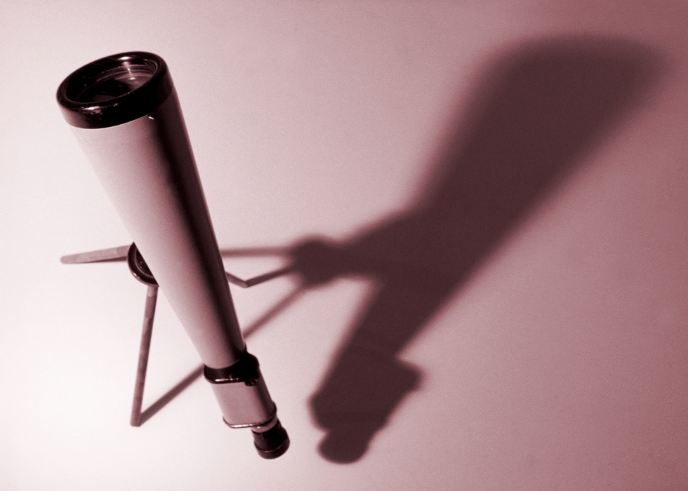 Telescope with Dramatic Shadow
