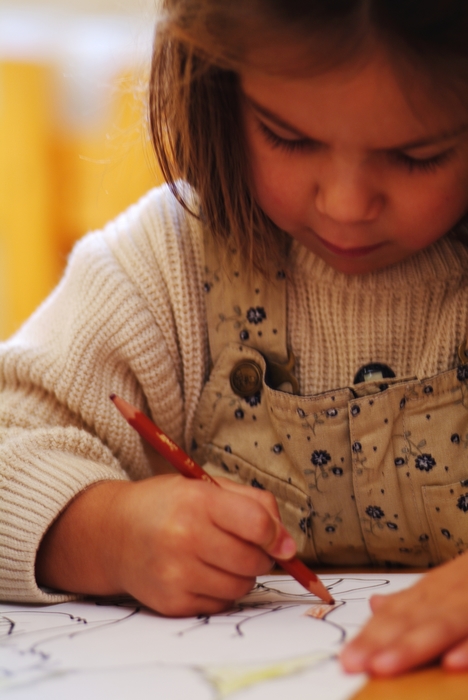 Young Girl Coloring