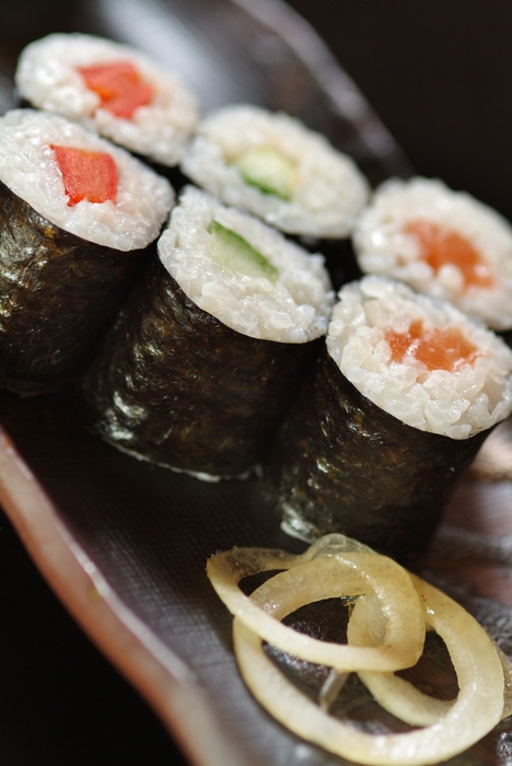 Salmon, Cucumber & Tuna Sushi