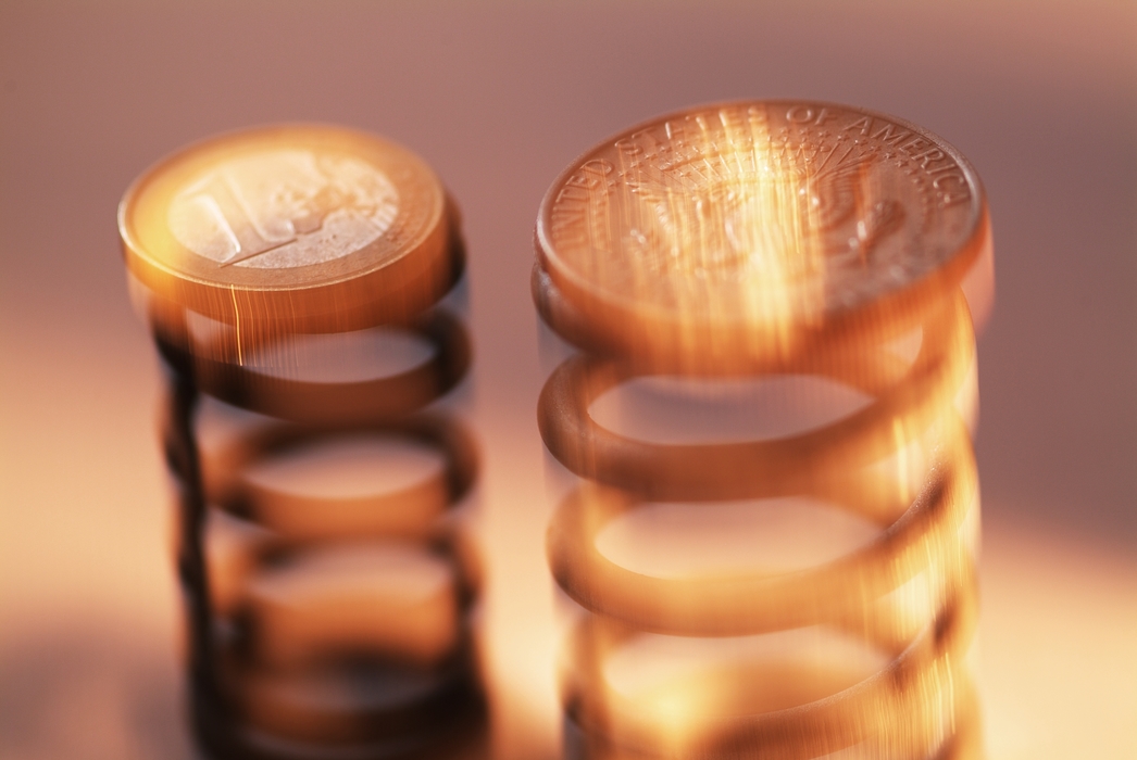 Financial Concept Coins on Springs