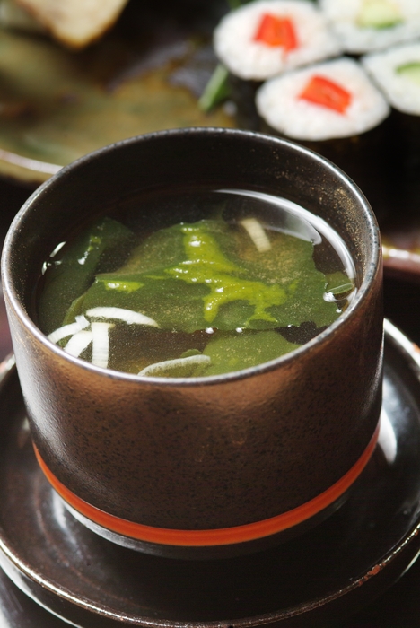 Japanese Miso Soup and Sushi